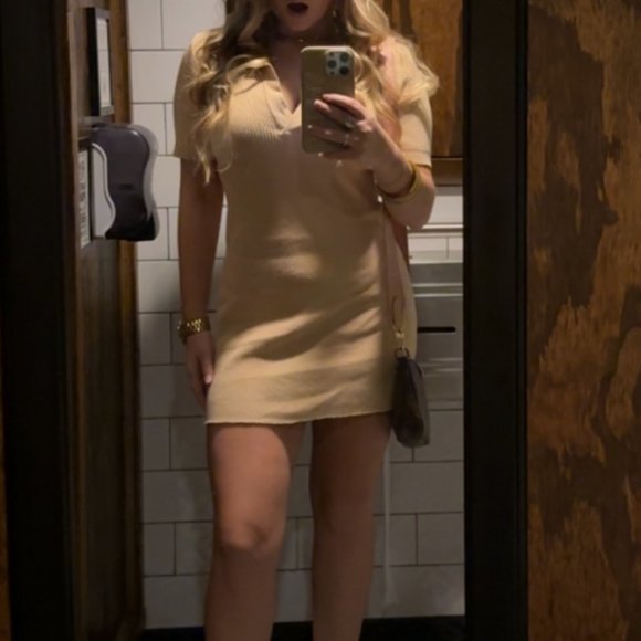 Love Is All Yellow Collared Mini Dress - Picture 2 of 5